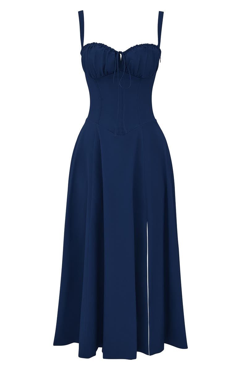Margaret | Corset Midi Dress - Elegant, figure-flattering style
